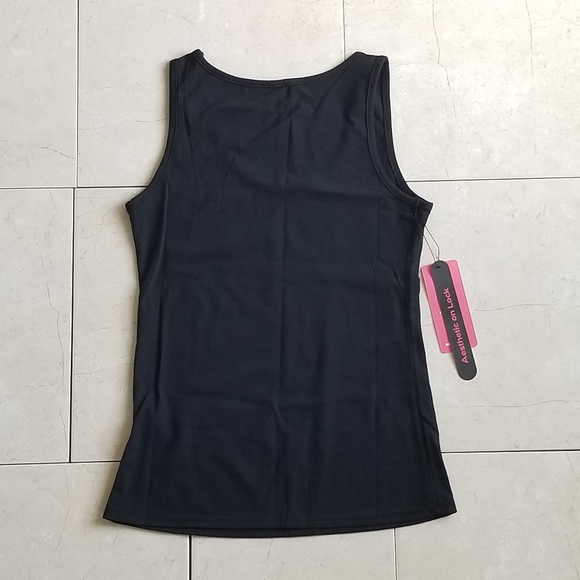 ROMWE Black Rhinestone Tank Top - Picture 3 of 3